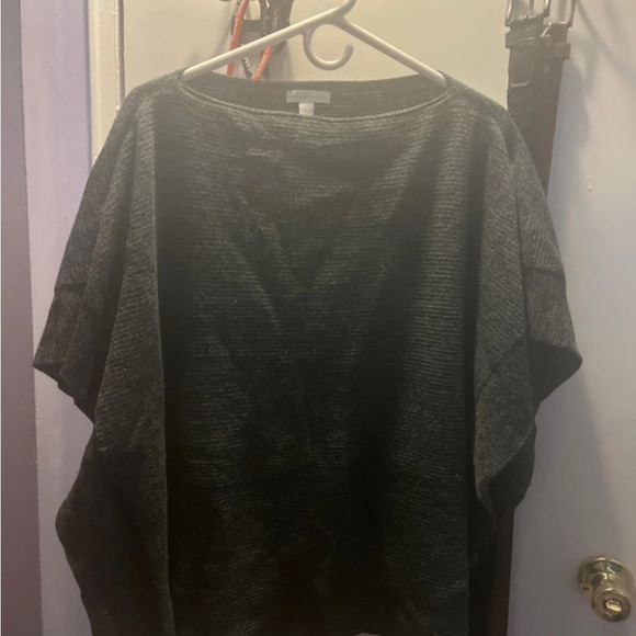 Gray Knit Poncho Top - Picture 1 of 1